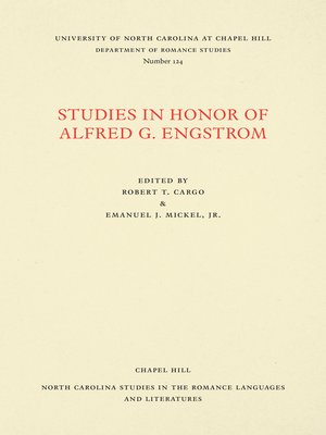 cover image of Studies in Honor of Alfred G. Engstrom